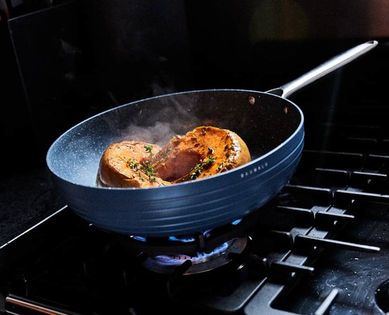 Poele wok basalt futur - ø30cm - aluminium - baumalu