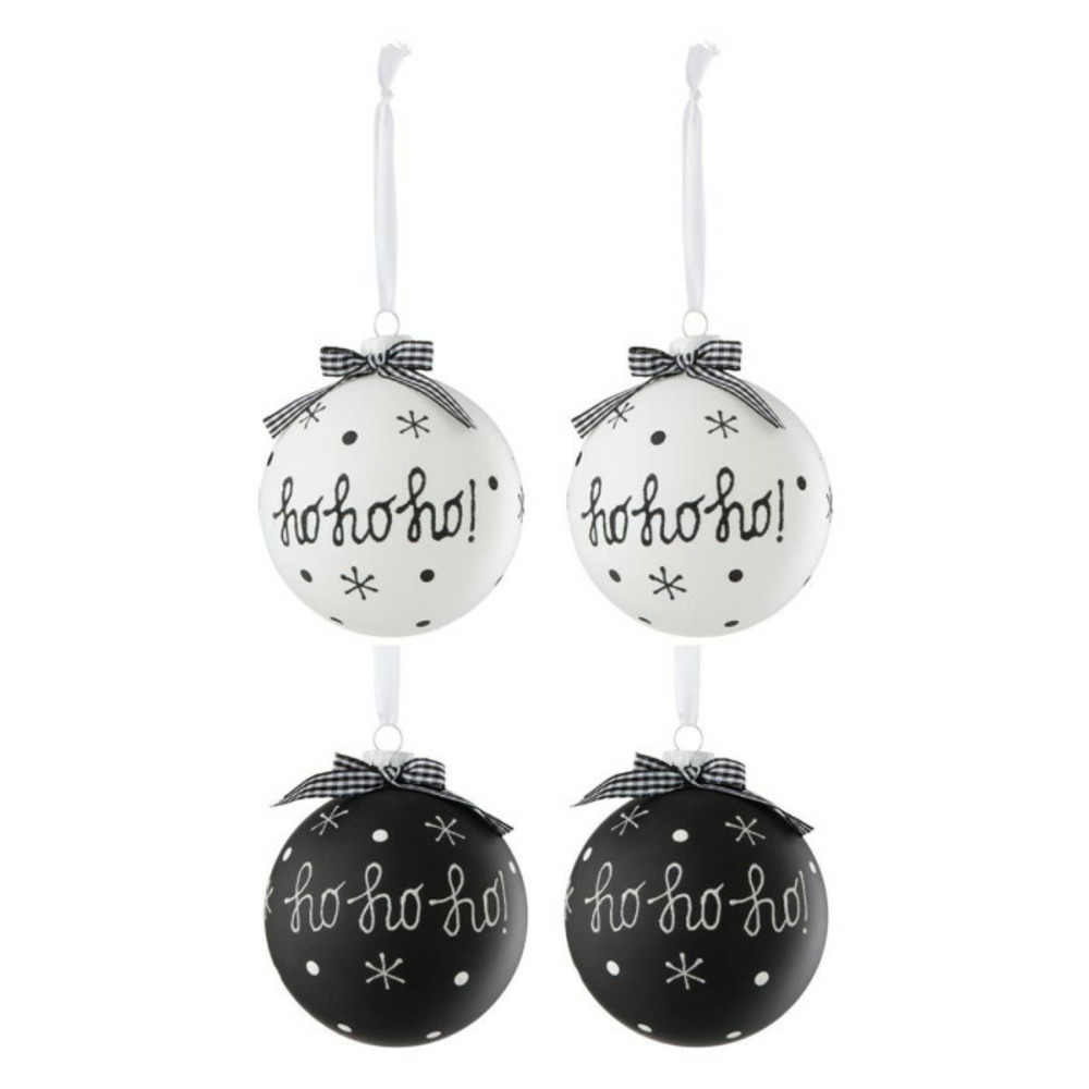 Lot de 4 boules de noël 