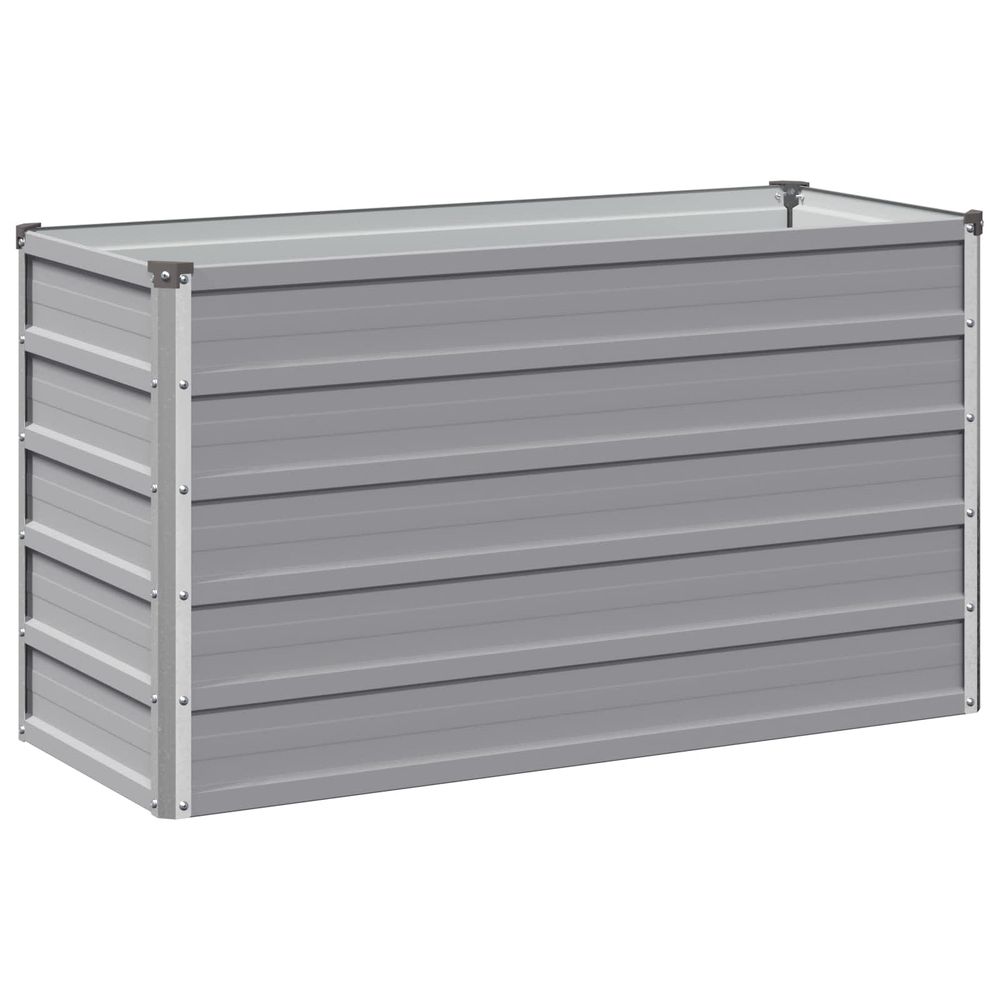Jardin surélevé gris 100 x 40 x 55 cm acier laminé à froid