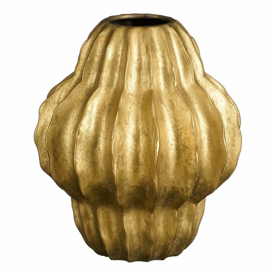 Mica decorations altea vase - h 28 x ø 25 cm - céramique - doré