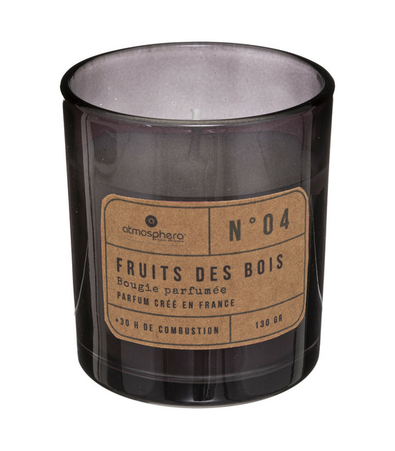 Bougie parfumée fruits des bois pot en verre 130 g - anti-odeurs de la maison