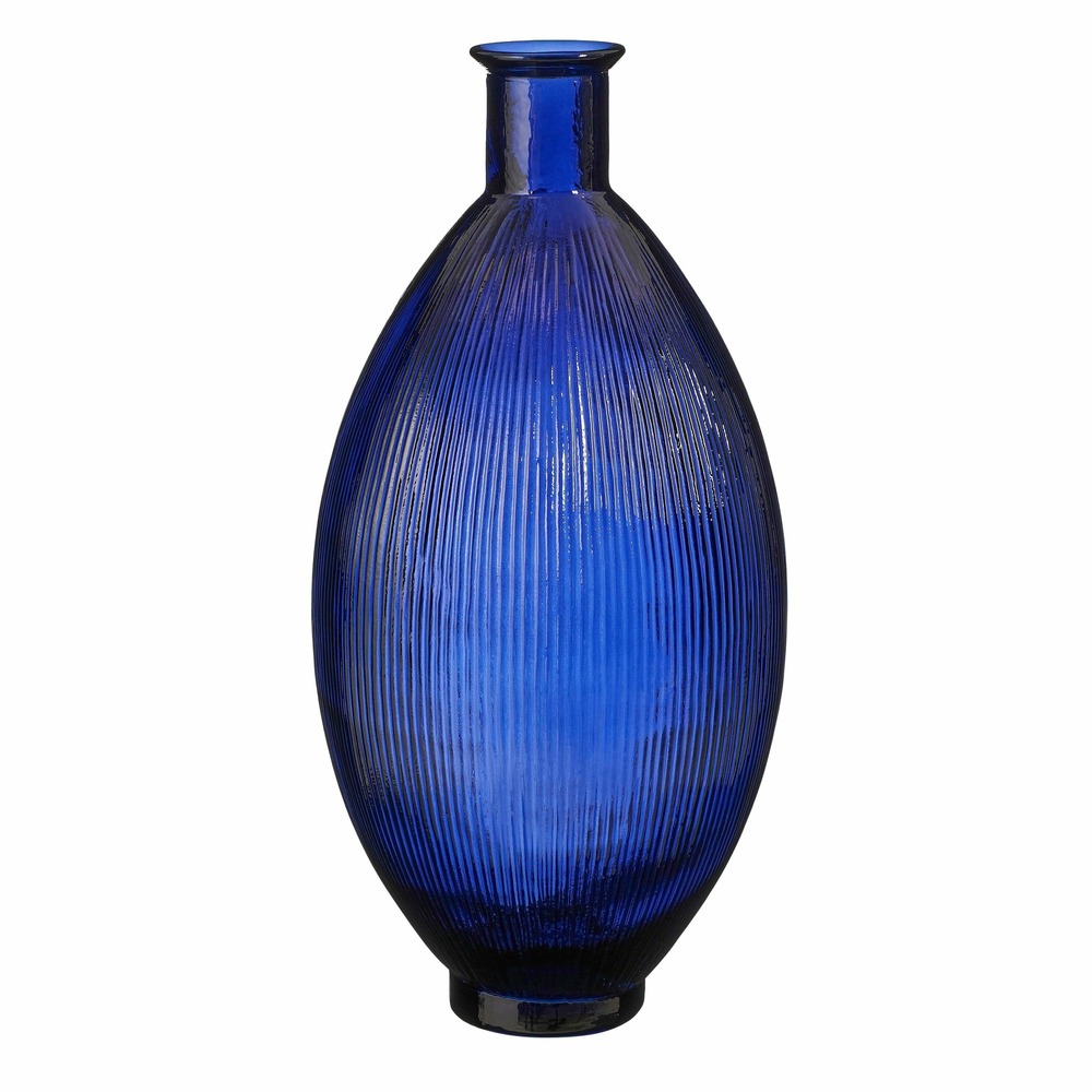 Mica decorations firenza vase bouteille - h59 x ø29 cm - bleu foncé