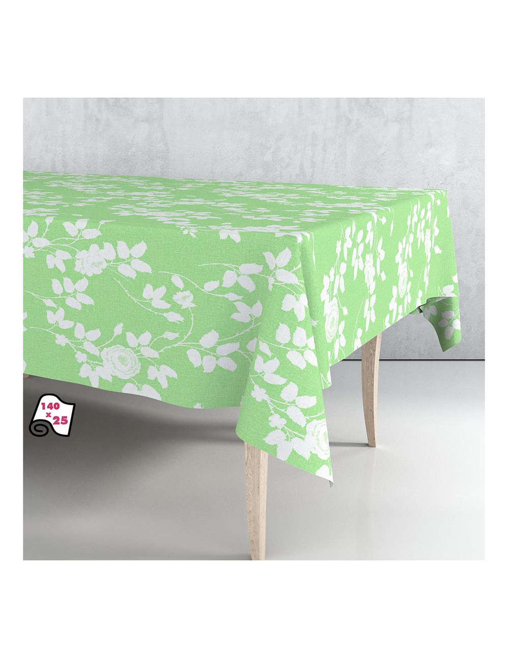 Nappe à rouleau feuilles vert clair 140x25m exma. - exma