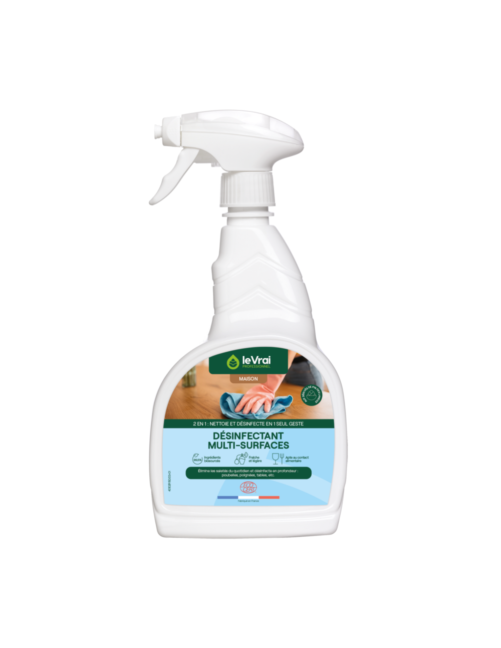 Désinfectant multi-surfaces pistolet 750ml - le vrai