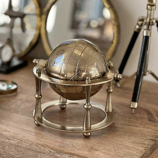 Globe décoratif doré 20x17x26cm