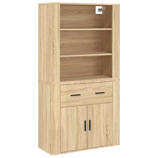Buffet bahut commode armoire meuble de rangement organisateur cuisine salle de séjour salon haut sonoma bois d'ingénierie mar