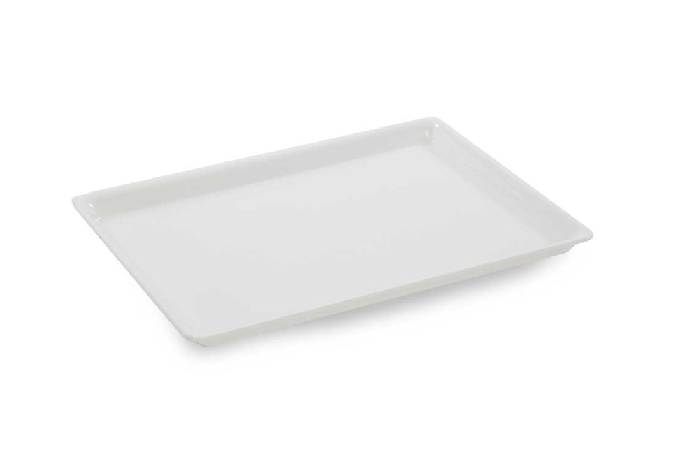 Plat en plexiglas grande surface blanc 335x260x17mm - matériel chr pro
