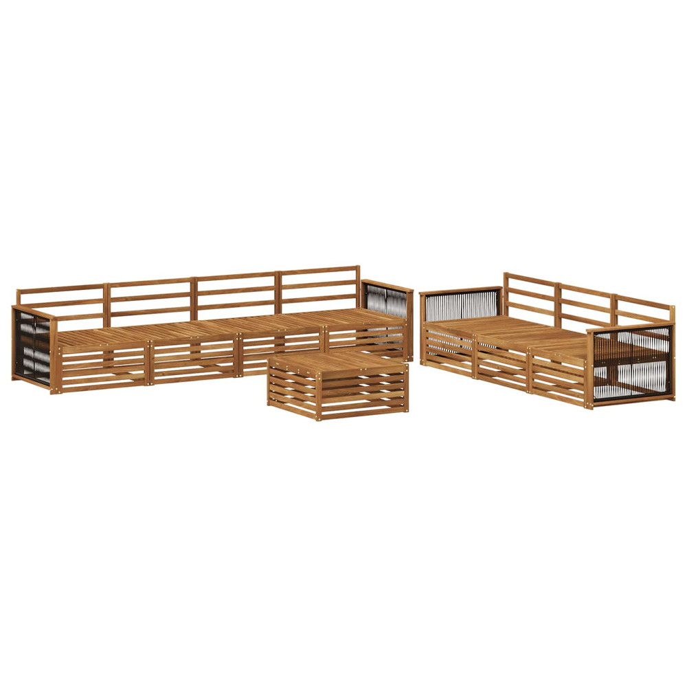 Ensemble de canapés d'extérieur 8 pcs naturel