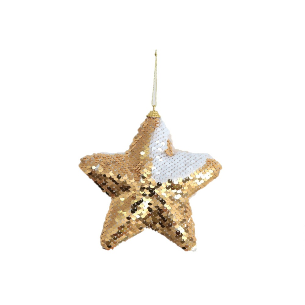 Décoration pour sapin de noël en sequin etoile