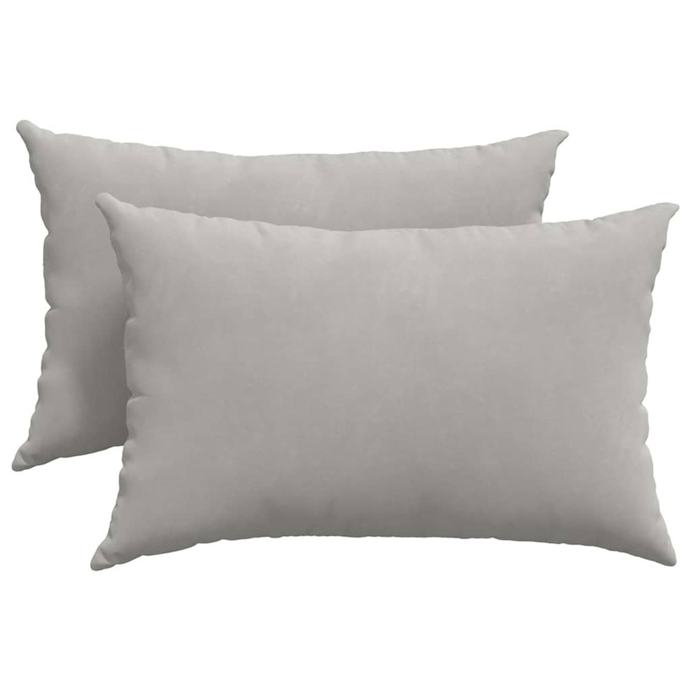 Coussins de canapé 2 pcs gris clair 60 x 40 cm tissu