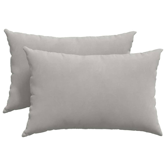 Coussins de canapé 2 pcs gris clair 60 x 40 cm tissu