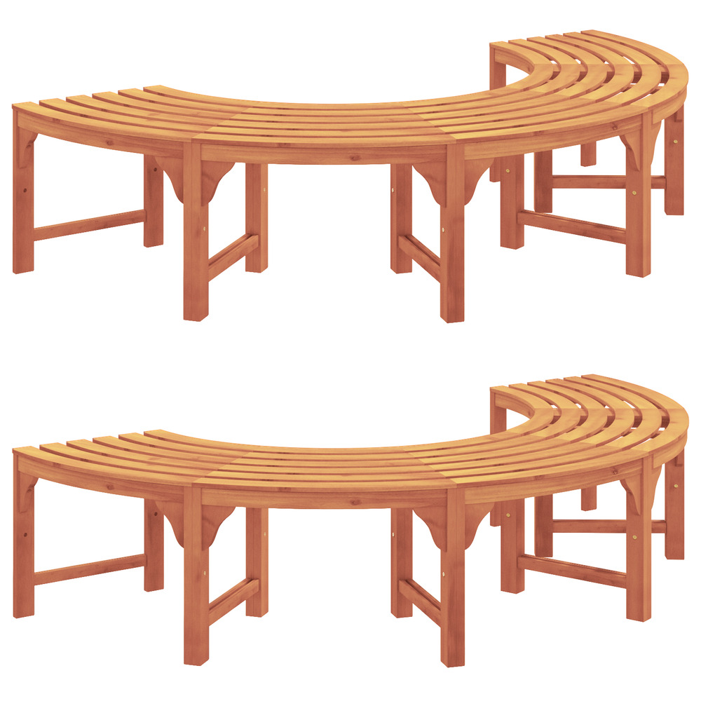 Banc d'arbre extérieur 200 cm en bois massif d'eucalyptus