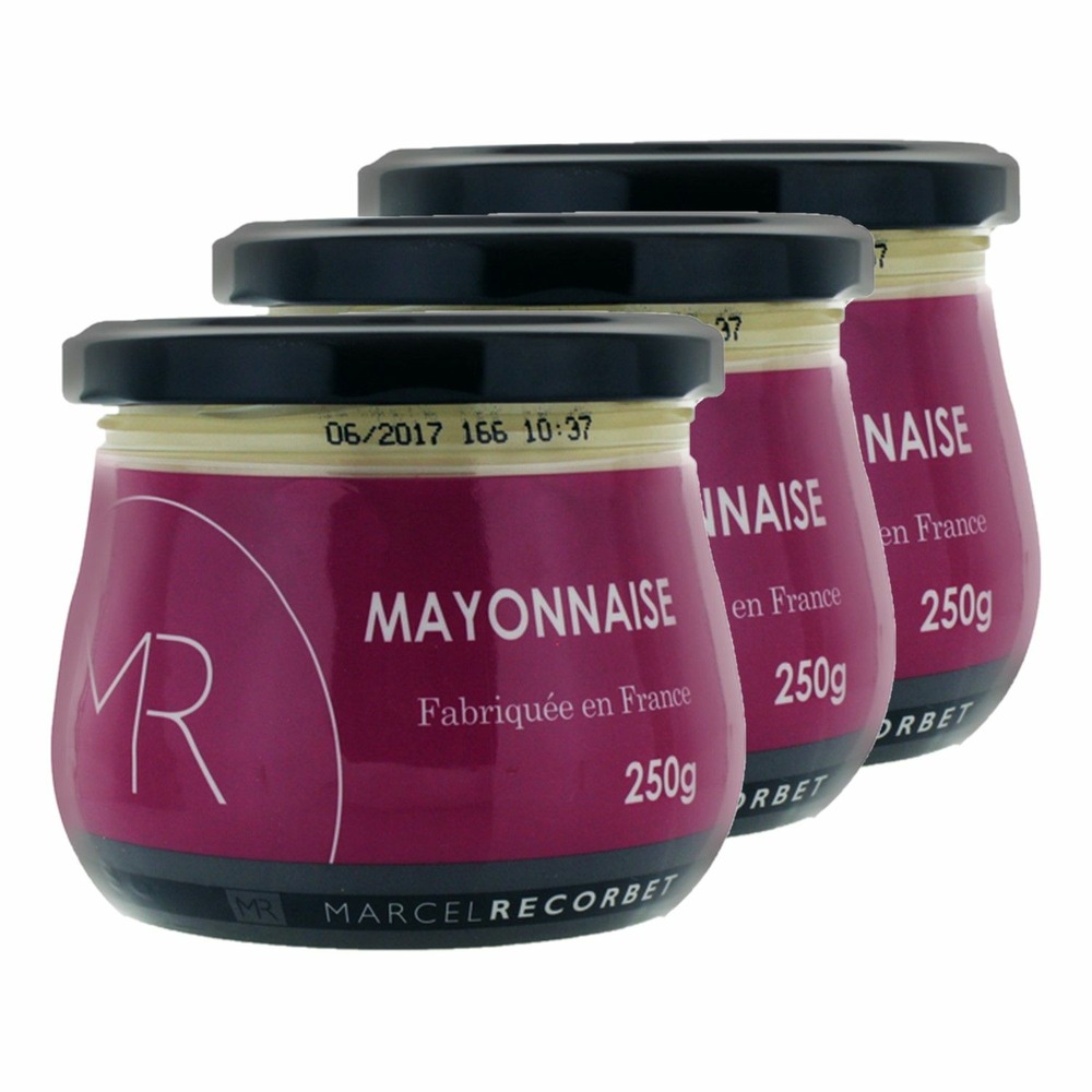 Lot 3x mayonnaise à la moutarde de dijon - mr - pot 250g