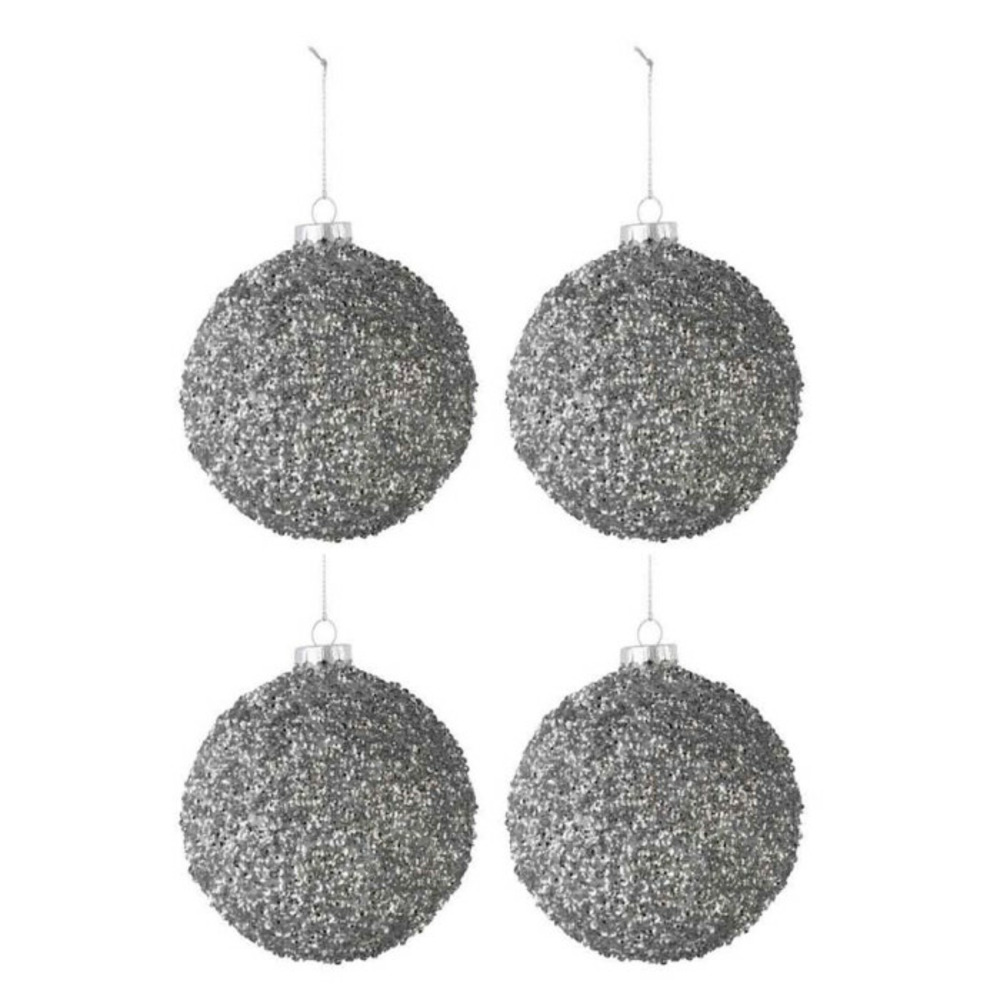 Lot de 4 boules de noël 