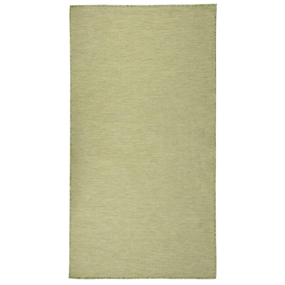 Tapis à tissage plat d'extérieur 80x150 cm vert