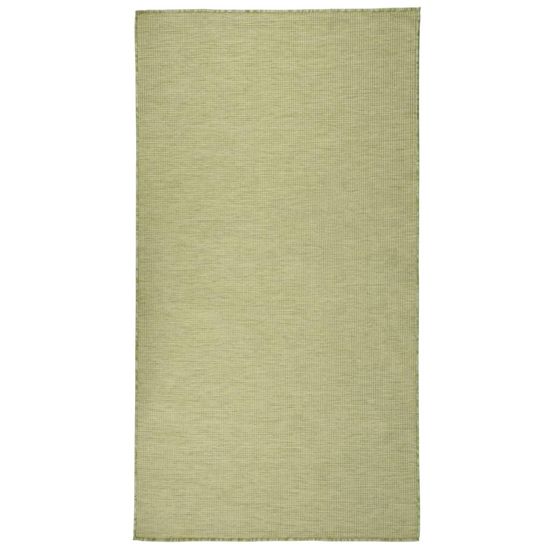 Tapis à tissage plat d'extérieur 80x150 cm vert