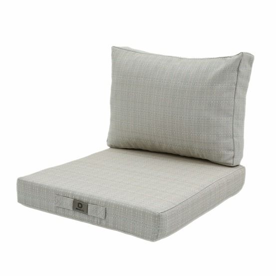 Coussins pour salon de jardin déhoussable 50x50cm - turquoise chiné