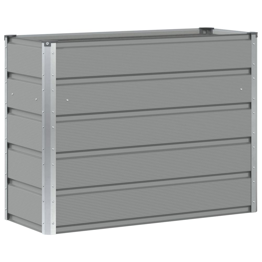 Jardinière gris clair 100 x 40 x 75 cm acier