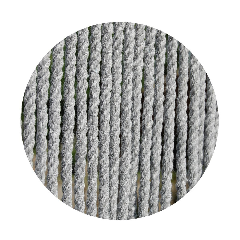 Rideau de porte en corde gris toulon 100 x 230 cm
