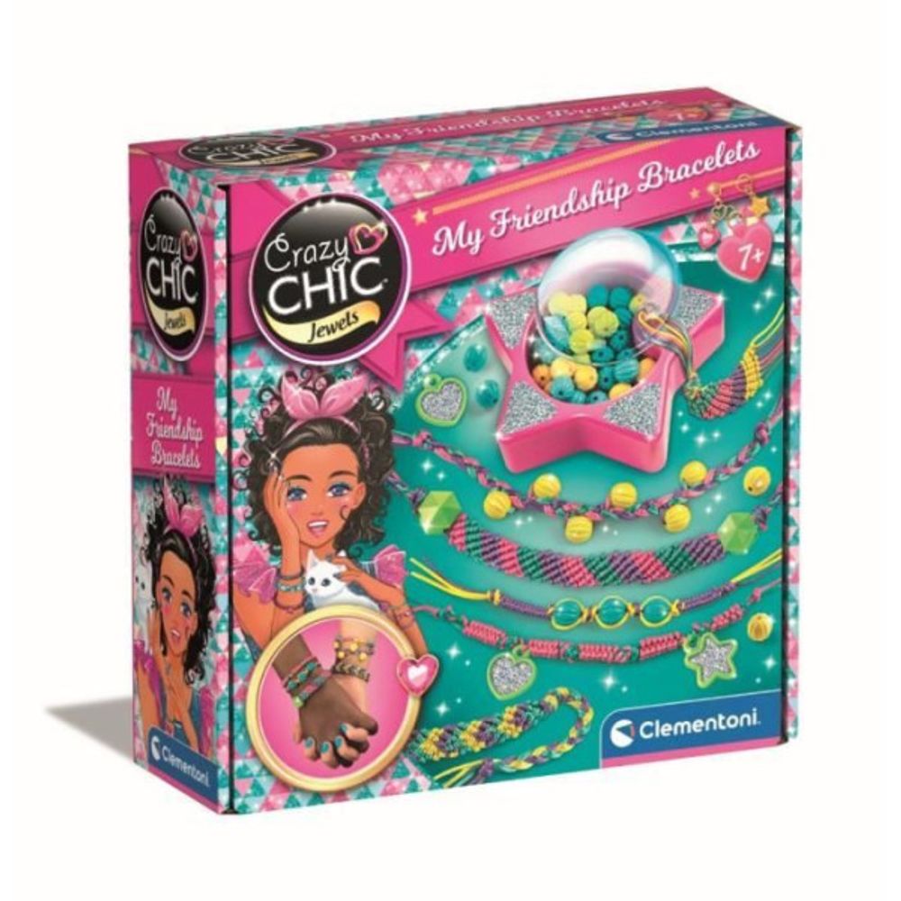 Crazy chic - coffret création de bracelets de l'amitié - perles et fils - des 7ans
