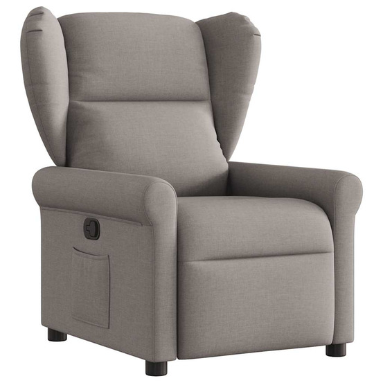 Fauteuil inclinable taupe tissu