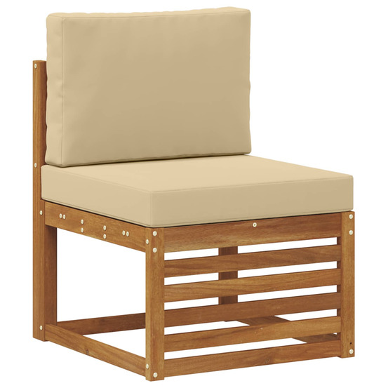 Sofa de milieu extérieur bois d'acacia massif naturel