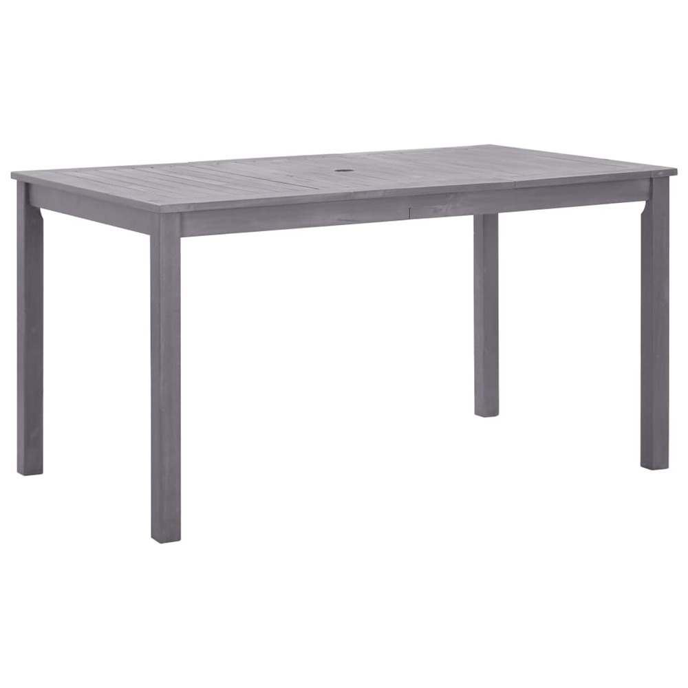 Table de jardin délavage gris 140x80x74 cm bois d'acacia massif