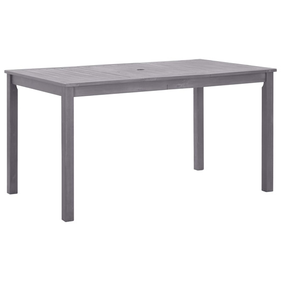 Table de jardin délavage gris 140x80x74 cm bois d'acacia massif