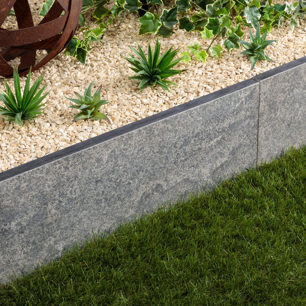 Bordure de jardin pierre d'asie grise 100x30x3 cm (à l'unité) - ro'ma nature