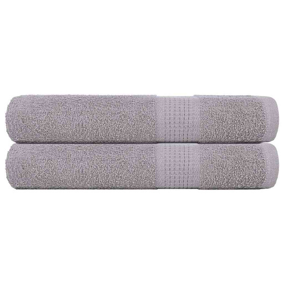 Serviettes 2 pcs frogn gris 100x200 cm 100% coton