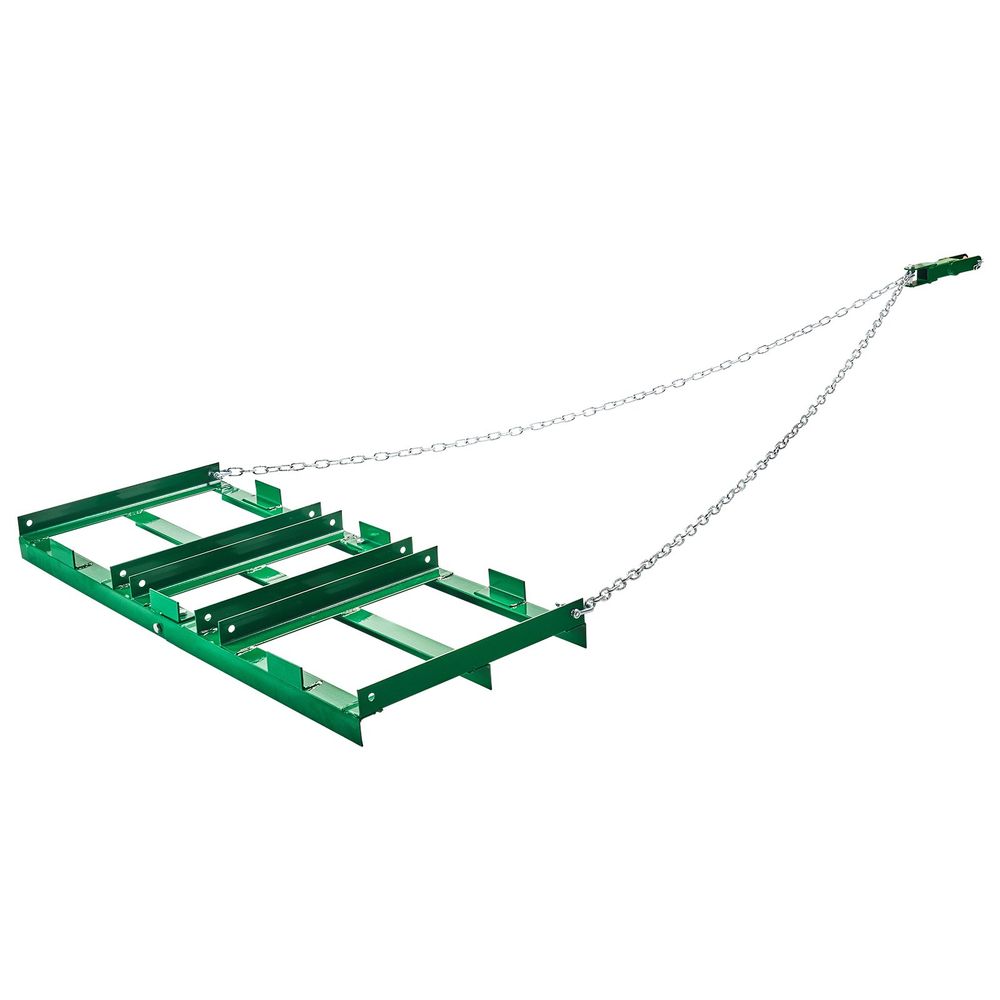 Herse niveleuse remorquable 1220 x 500 mm avec barres et chaîne 1830 mm, pour allée en gravier, vtt, utv et tracteur de pelouse