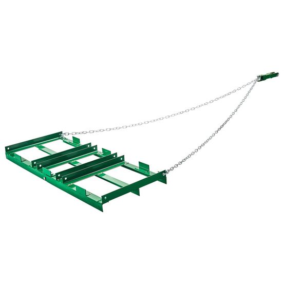 Herse niveleuse remorquable 1220 x 500 mm avec barres et chaîne 1830 mm, pour allée en gravier, vtt, utv et tracteur de pelouse