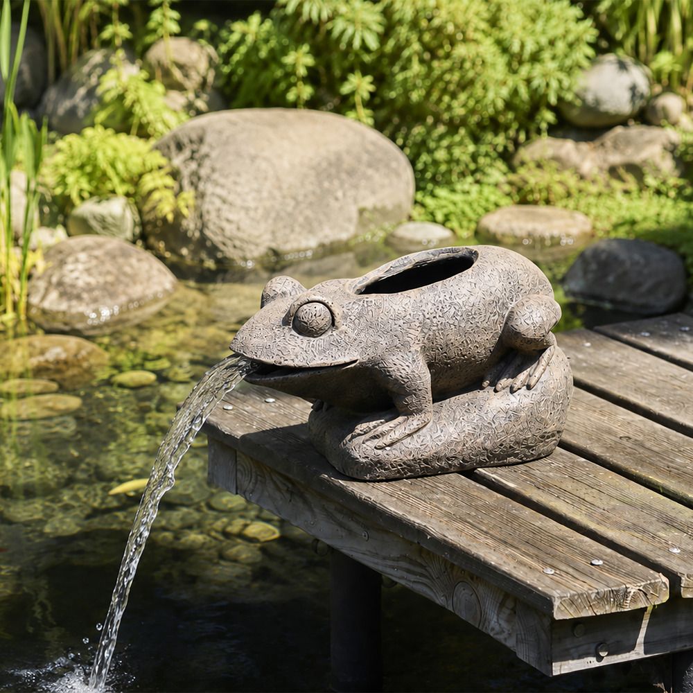 Sujet cracheur grenouille l 45cm x h 26cm avec filtre intégré
