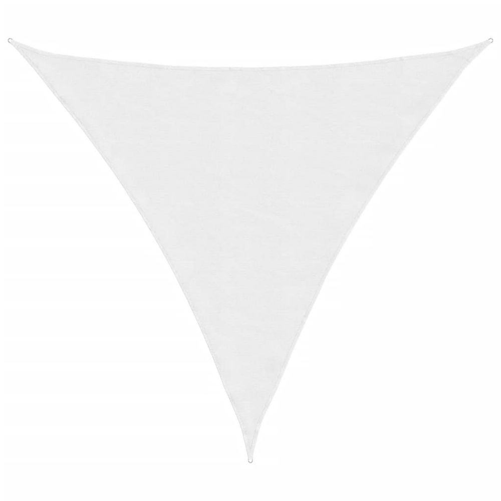 Voile de parasol tissu oxford triangulaire 3,6x3,6x3,6 m blanc