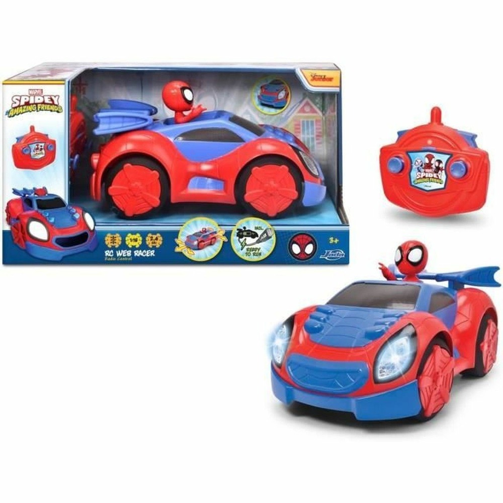 Voiture radiocommandée spidey 17 cm - figurine spidey incluse