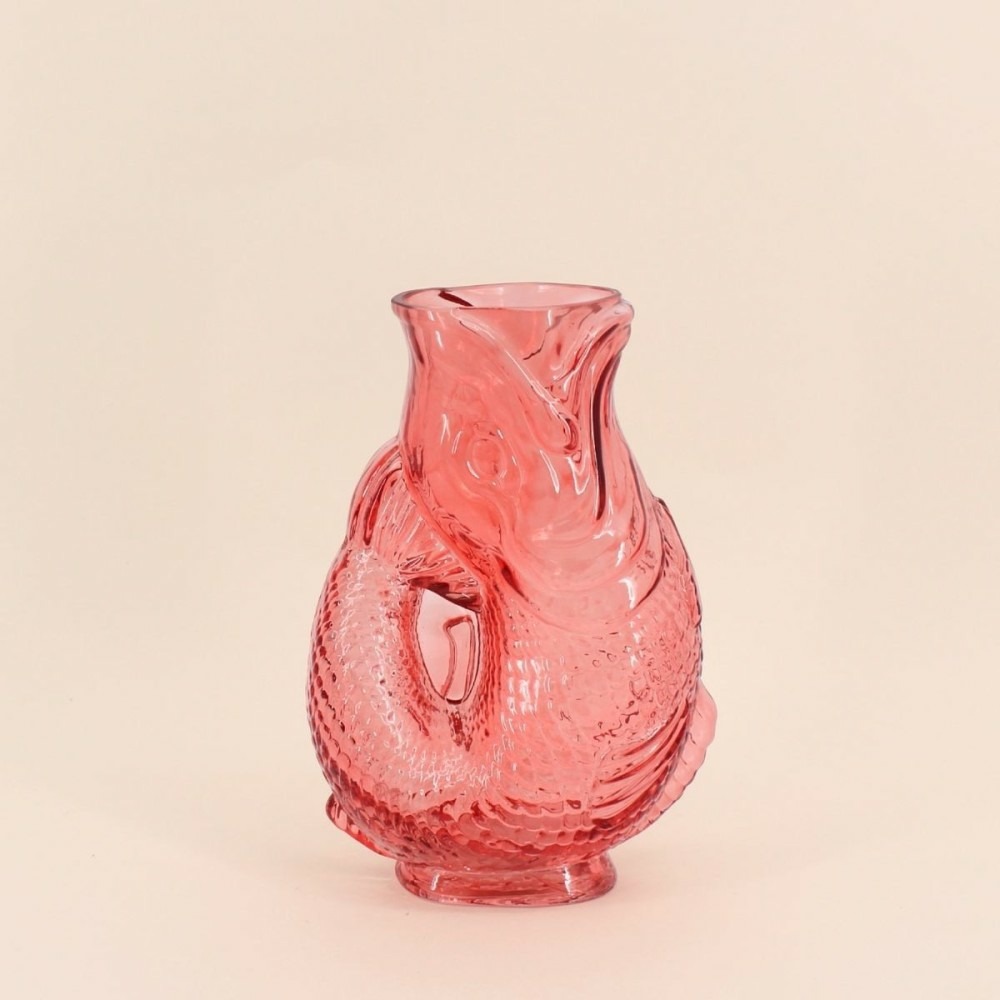 Vase forme poisson en verre 24cm