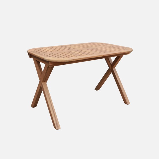 Table de jardin extensible bois d'acacia 4-6 places 120/180cm - tanzo