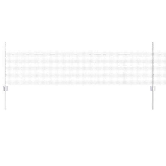 Clôture et poteau argent 0,5 x 50 m acier