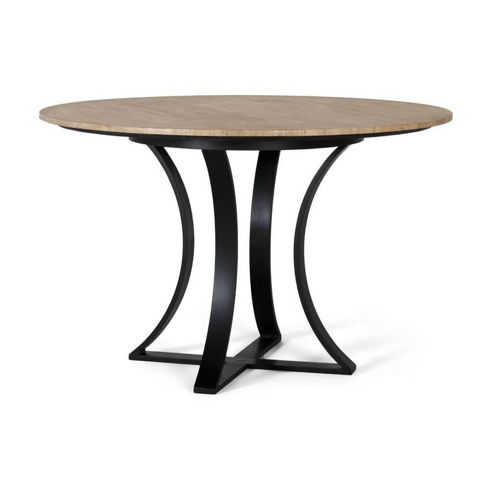 Table à manger métal marron - décoration d'autrefois