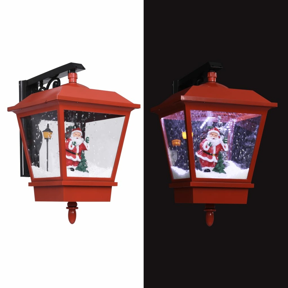 Lampe murale de noël lumières led et père noël rouge 40x27x45cm