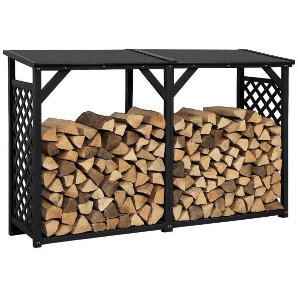 Bûcher treillis en bois black edition avec extension