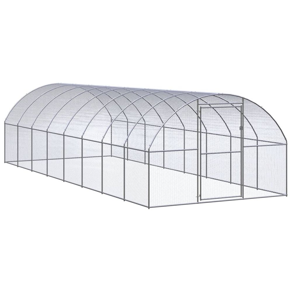 Poulailler d'extérieur 3x8x2 m acier galvanisé