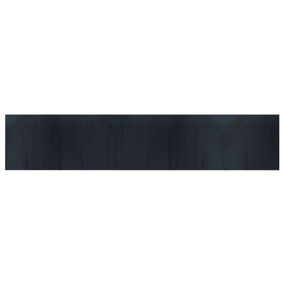 Tapis rectangulaire gris 100x500 cm bambou
