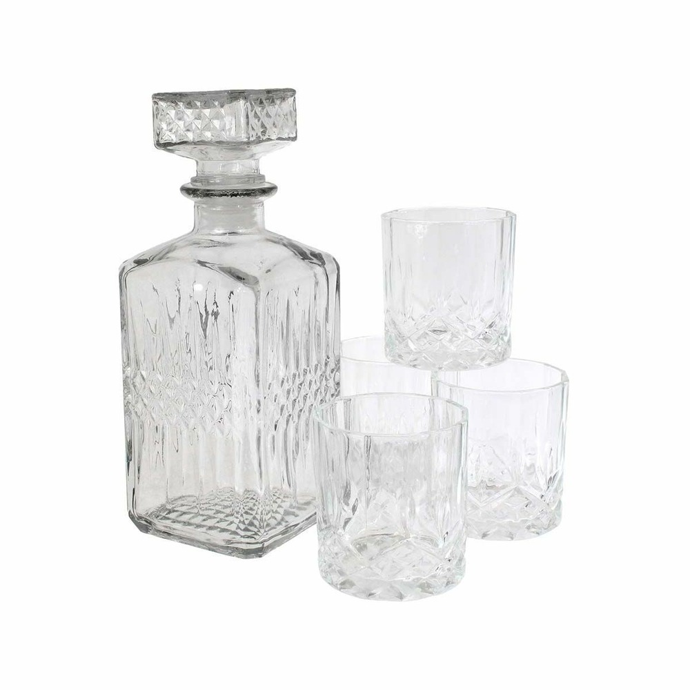 Coffret whisky avec bouteille et 4 verres