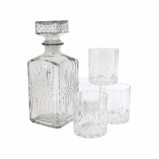 Coffret whisky avec bouteille et 4 verres