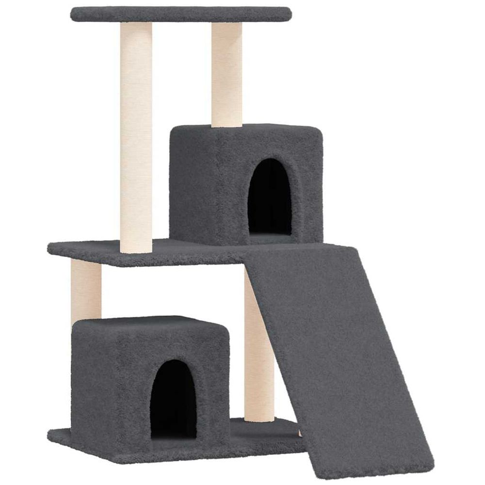 Arbre à chat avec griffoirs en sisal gris foncé 82 cm