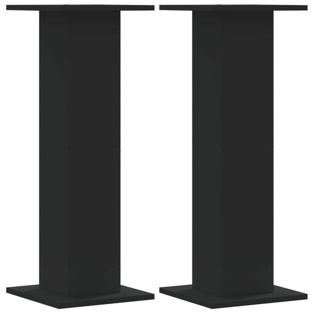 Supports pour plantes 2 pcs noir 30x30x80 cm bois d'ingénierie