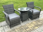 Rattan meubles de jardin table à manger et chaises wicker patio outdoor 2 chaises plus petite table ronde