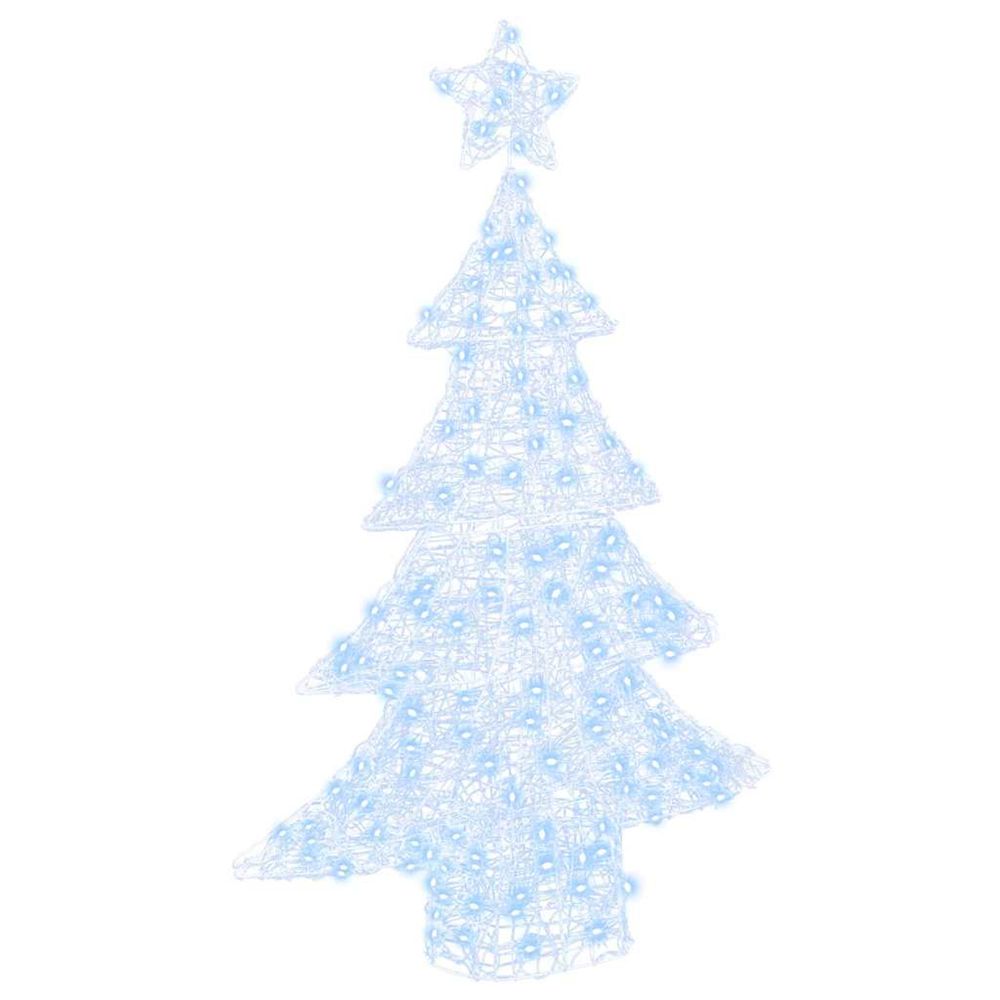 Sapin de noël 100 led blanc froid 120 cm acrylique