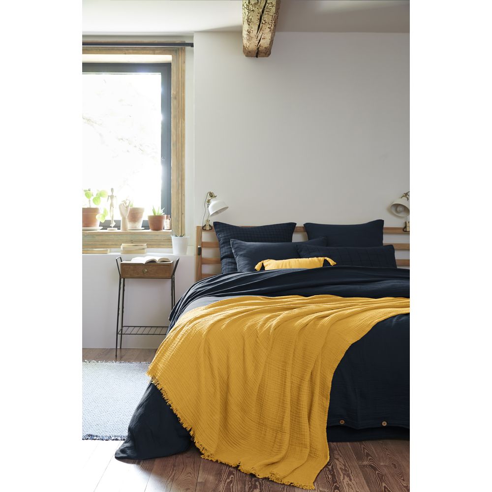 Plaid quadruple gaze de coton gaia